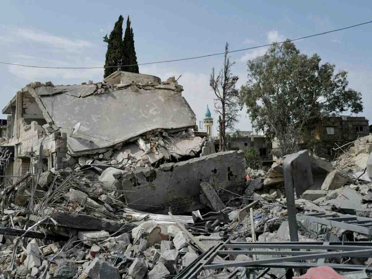 In Nabatieh, southern Lebanon, a home completely destroyed by Israeli shelling. (Credit: Matthieu Karam/ L'Orient-Le Jour)