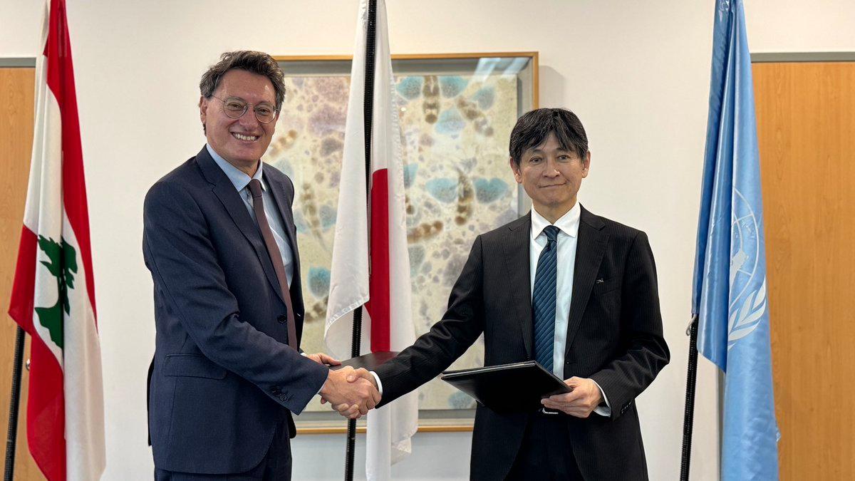 Ambassador Kenji Yokota of Japan and Mr. Paolo Fontani, Director of the UNESCO Regional Office in Beirut. Ambassador Kenji Yokota of Japan and Mr. Paolo Fontani, Director of the UNESCO Regional Office in Beirut.