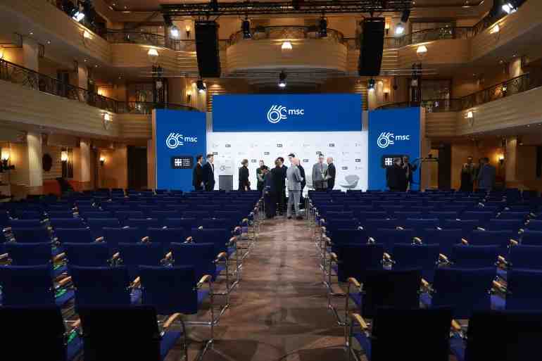 The Munich Security Conference stage