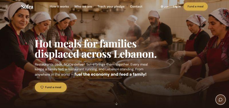 A new digital platform, "Sofra", has been launched to coordinate food assistance for displaced families across Lebanon. A new digital platform, "Sofra", has been launched to coordinate food assistance for displaced families across Lebanon.
