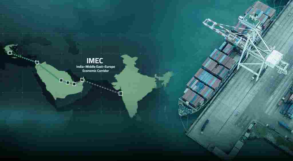The proposed India-Middle East-Europe Economic Corridor (IMEC).