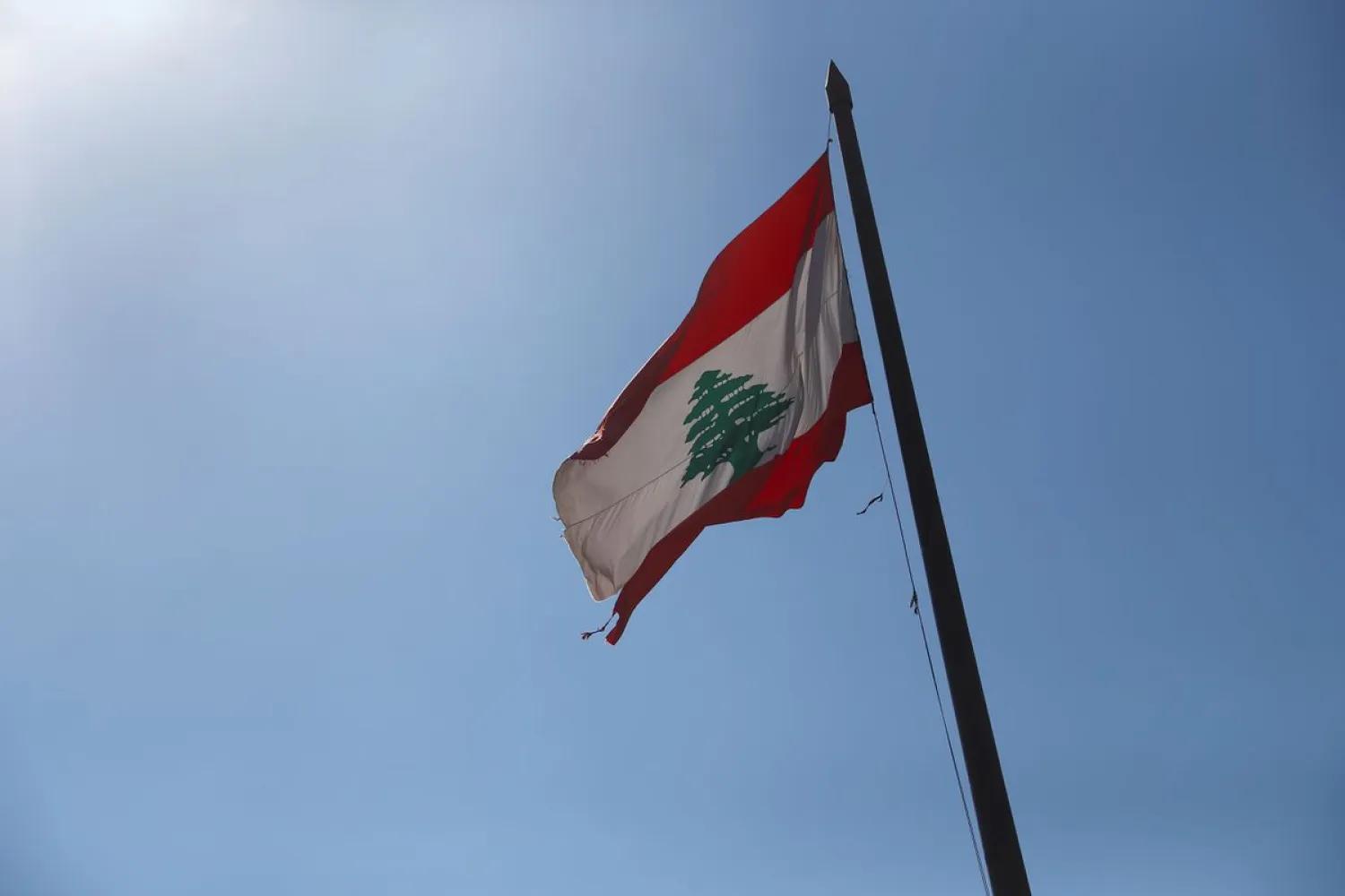 Lebanese national flag flutters in Beirut, Lebanon, August 18, 2020. REUTERS/Hannah McKay Lebanese national flag flutters in Beirut, Lebanon, August 18, 2020. REUTERS/Hannah McKay