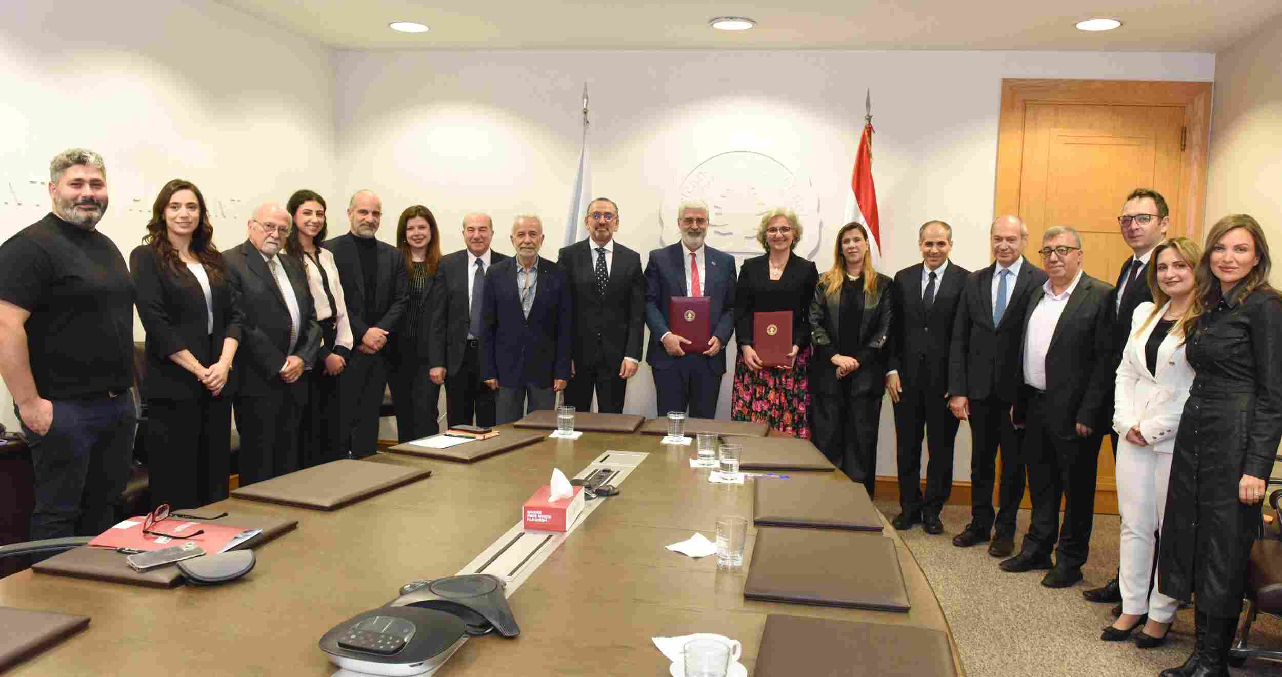 he signing ceremony, held at AUB, was attended by Dr. Rima Karami, minister of education and higher education, and Dr. Fadlo Khuri, AUB president.