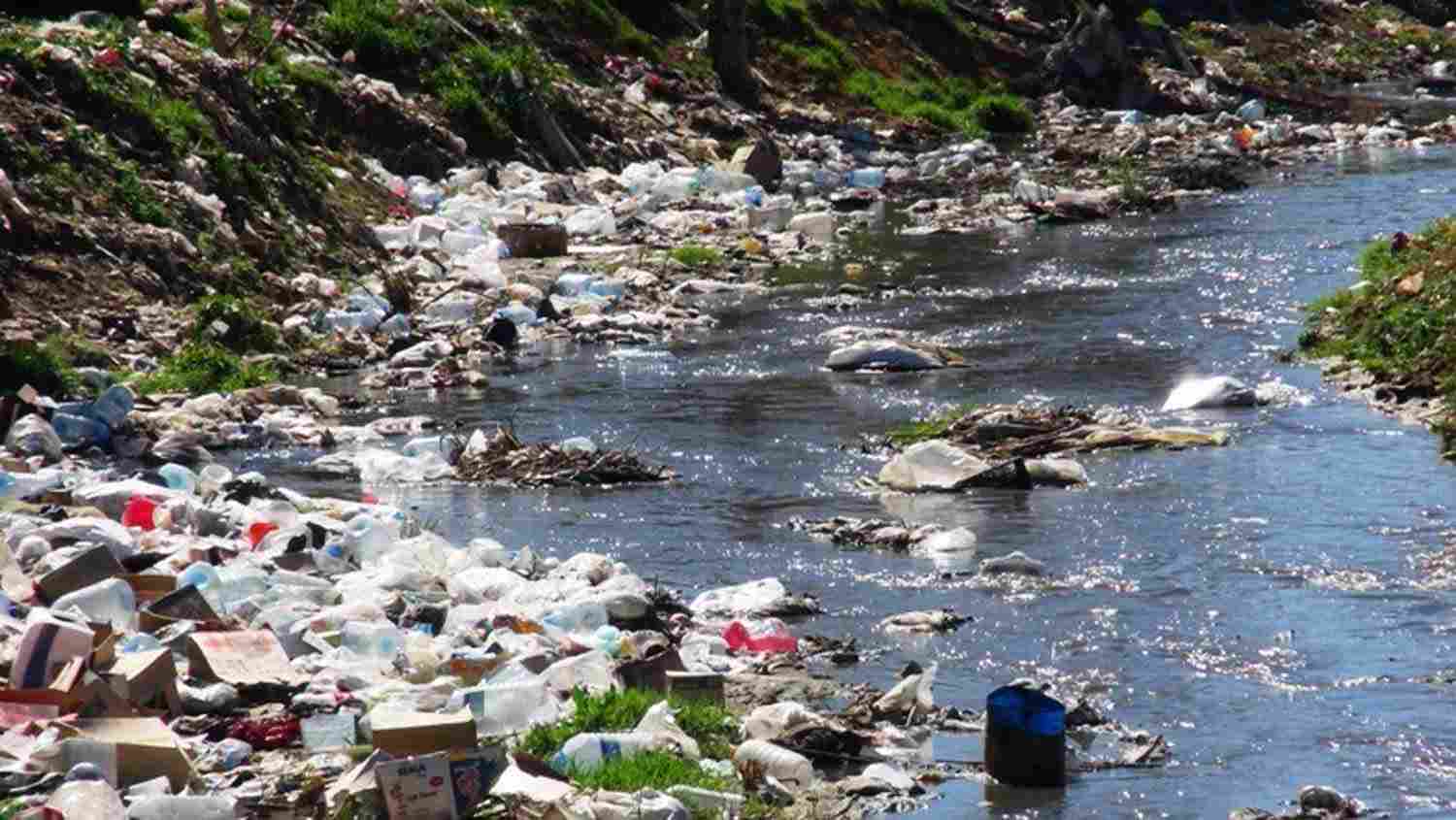 recent heavy rainfall and rising flows in the Litani River and its tributaries, particularly the Ghzayel River, have led to a significant accumulation of waste, blocking wide sections of the river course. (Credit: EjAtlas)