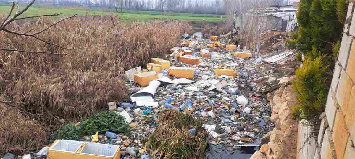 Large quantities of discarded household appliances, especially refrigerators, have been dumped into the waterway.