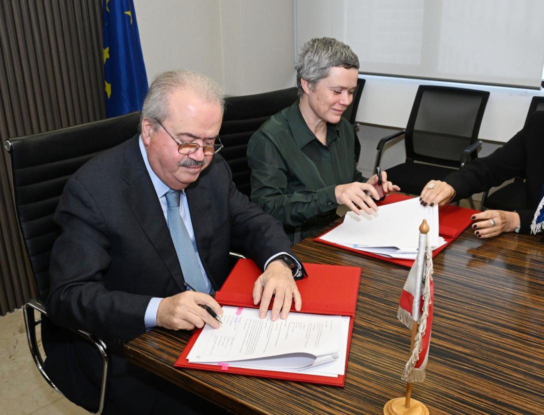 Lebanese Finance Minister Yassine Jaber alongside EU representative in 2025. Lebanese Finance Minister Yassine Jaber alongside EU representative in 2025.