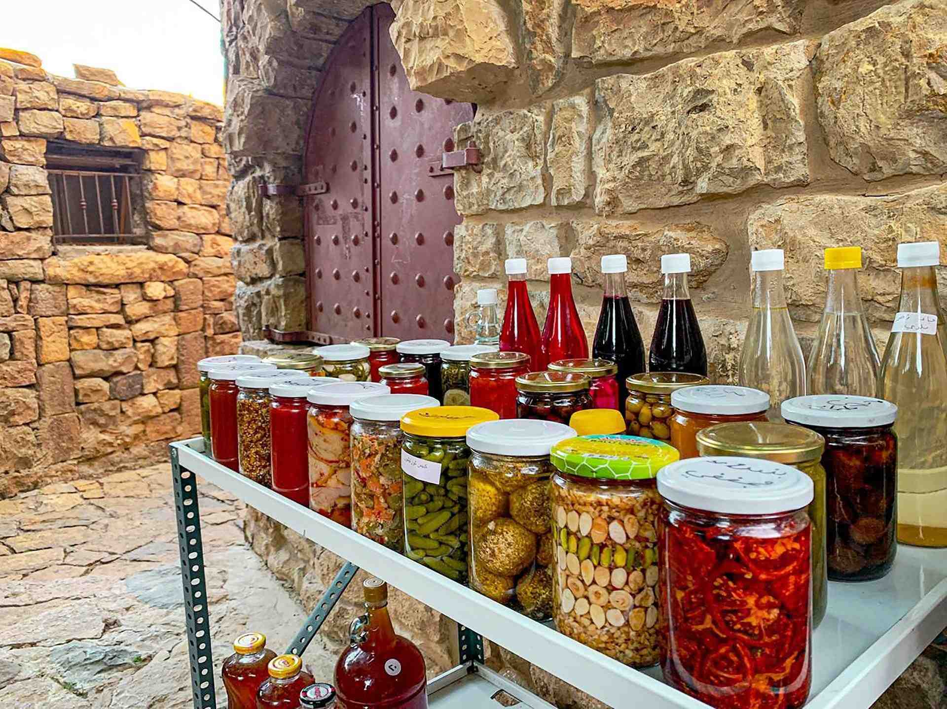 Traditional lebanese culinary products.